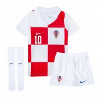 Camiseta Croacia Luka Modric #10 Primera Equipación Replica Eurocopa 2024 para niños mangas cortas (+ Pantalones cortos)
